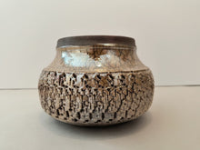 Load image into Gallery viewer, "Large Flat Textured Vase" from the Going for Gold Series