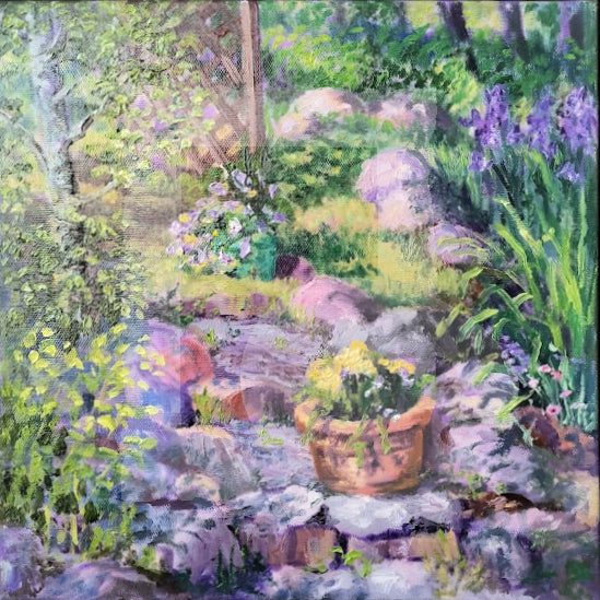 Flowers on the Stone Steps