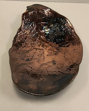 Load image into Gallery viewer, Raku Cabbage Leaf Plater
