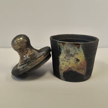 Load image into Gallery viewer, "Flag" Lidded Raku Vessel
