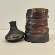Load image into Gallery viewer, "Pagoda" Lidded Raku Vessel
