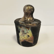 Load image into Gallery viewer, "Flag" Lidded Raku Vessel
