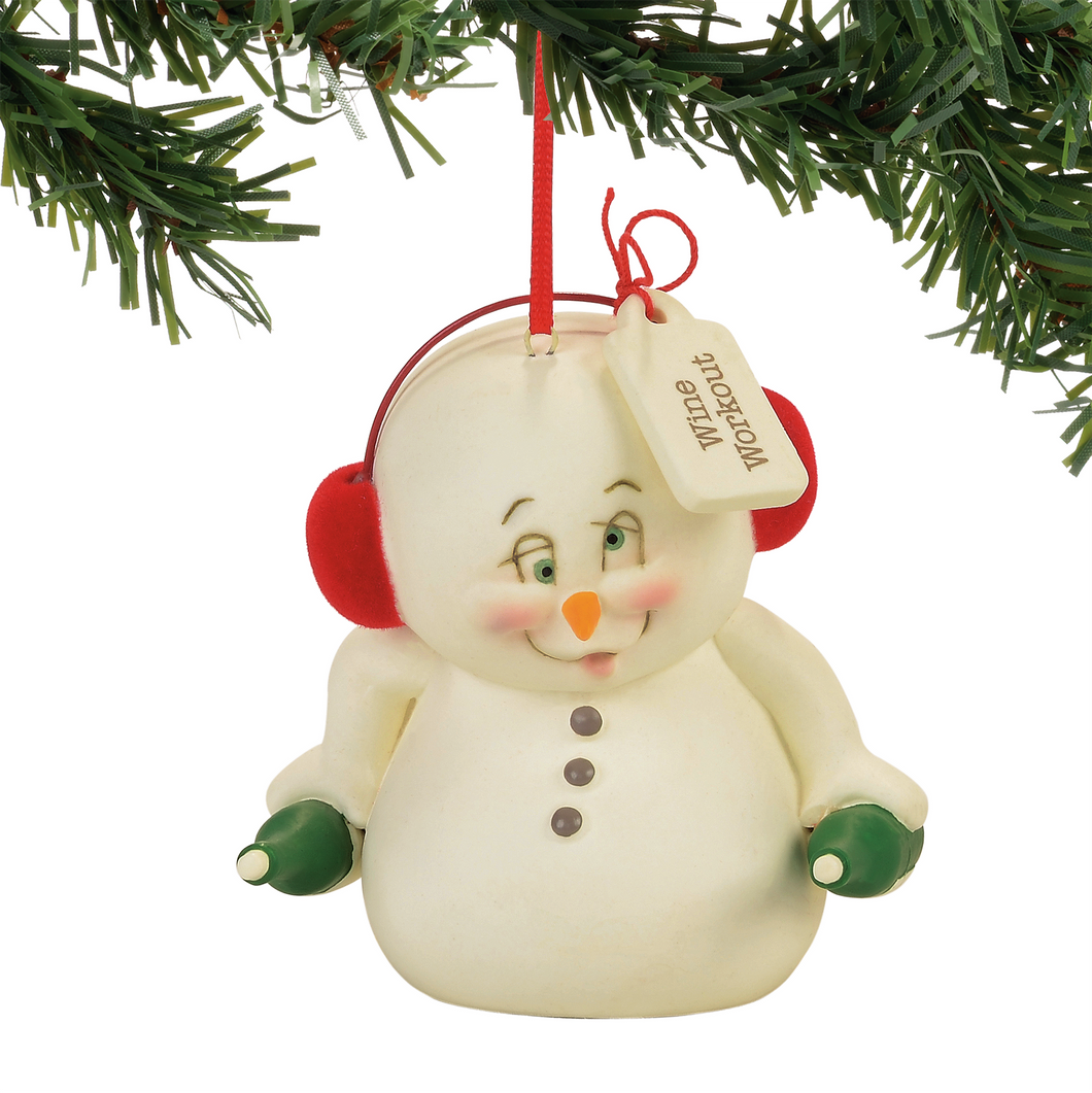 Wine Workout Snowpinions Ornament