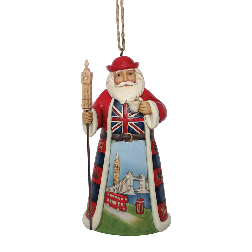 British Santa Ornament