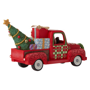 Santa in a Red Truck