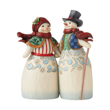 Load image into Gallery viewer, Snowman Couple Holding Hands
