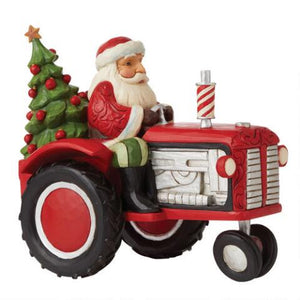 Santa Driving a Tractor