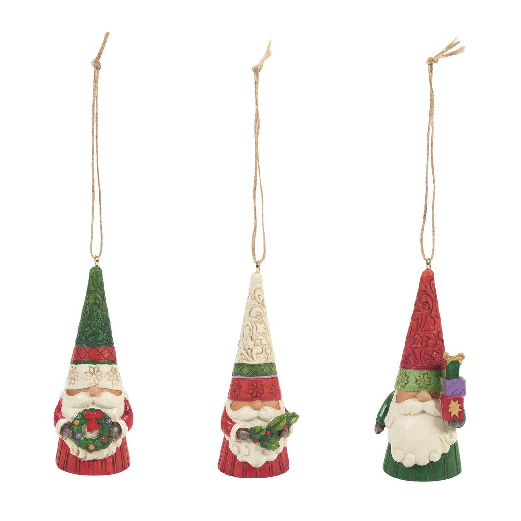 Christmas Gnomes 3 Piece Ornament Set